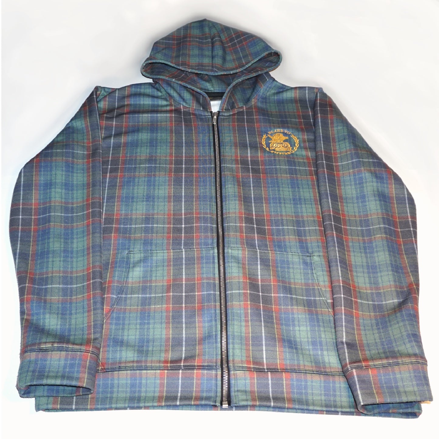 Vintage plaid faded hoodie